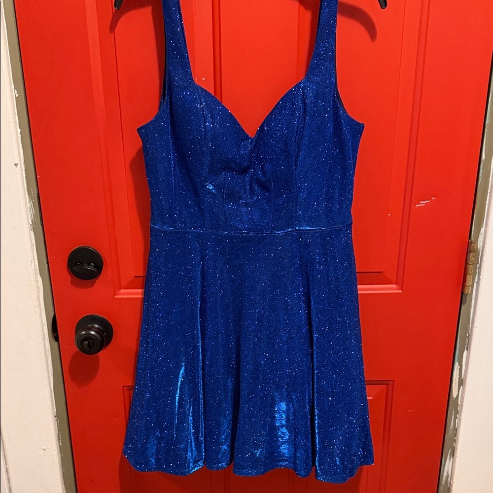 City Studio Midnight Blue Glitter Dress
